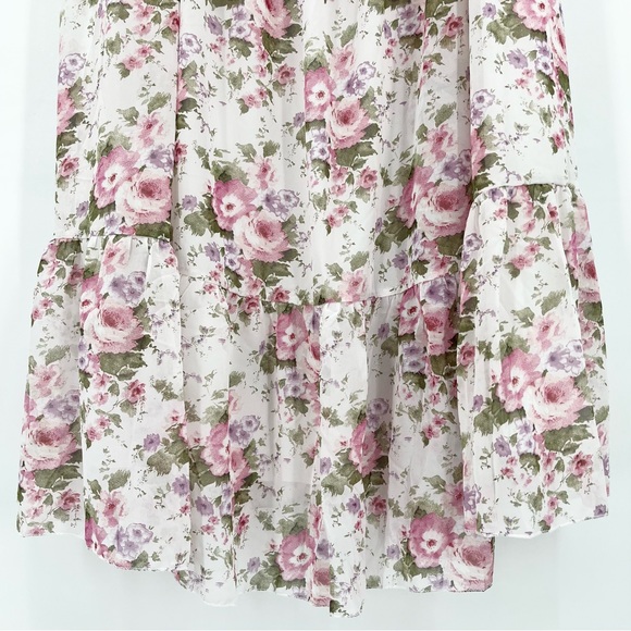 Shein Curve 2XL Floral Cottagecore Flutter Sleeve Maxi Dress - Picture 5 of 9